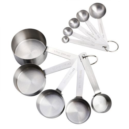 Babish 10-Piece Stainless Steel Measuring Cups & Spoons Set