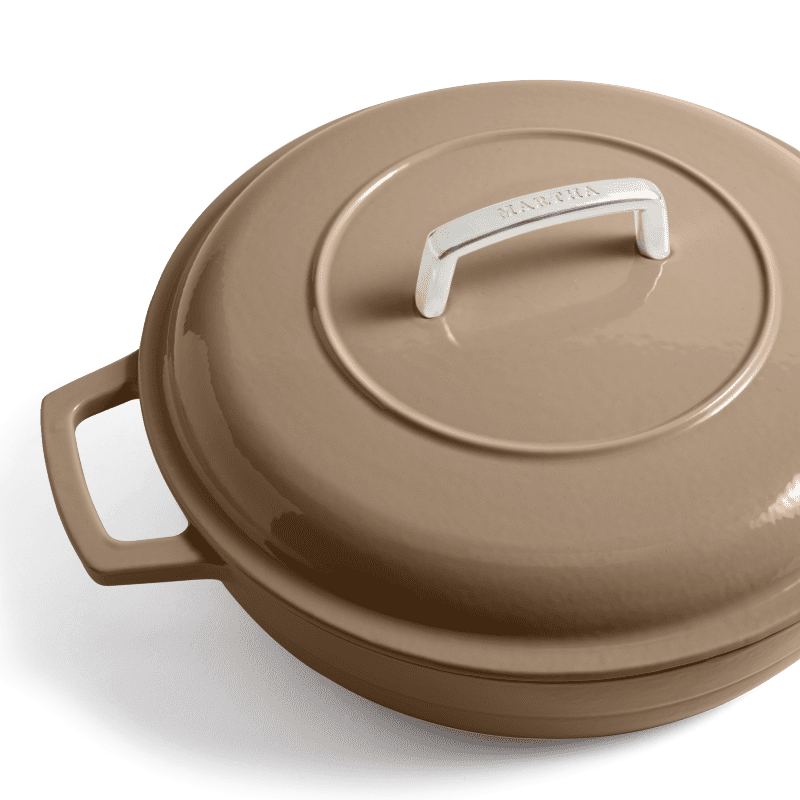 Enamel Cast Iron Braiser Mocha 4 copy