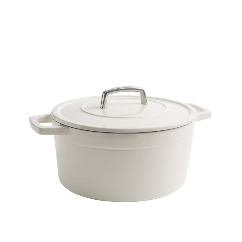 Enamel Cast Iron 7 QT Dutch Oven Linen 1 copy