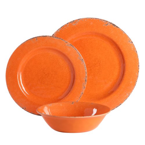 PA101200 LGMAUNA 12PCDWSET CRACKLELOOKDECAL MELAMINE ORANGE.002